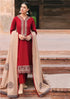 3 Piece Embroidered Dhanak Shirt with Embroidered Dhanak Shawl ZK970