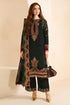 3 Pc Embroidered Velvet Shirt and Trouser with Chiffon Dupatta JZ 999