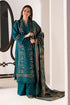 3 Piece Embroidered Dhanak Shirt with Printed Wool Shawl SN 61