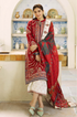 3 Piece Embroidered Dhanak Shirt and Trouser with Wool Shawl ZS 50B