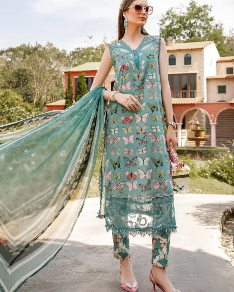 3 Piece Digital Printed Lawn Shirt with Monar Dupatta MB 02 J Studio